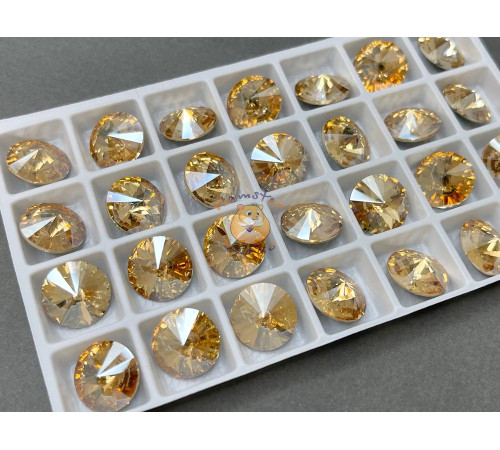 Риволи Crystal Golden Shadow 14 мм/ 1 шт (без оправы)