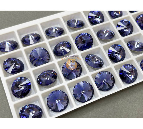 Риволи Tanzanite 14 мм/ 1 шт (без оправы)