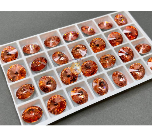 Риволи Padparadsha 14 мм/ 1 шт (без оправы)