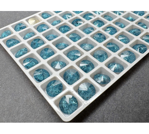 Риволи сахарные Indicolite Ice 8 мм/ 1 шт (без оправы) 