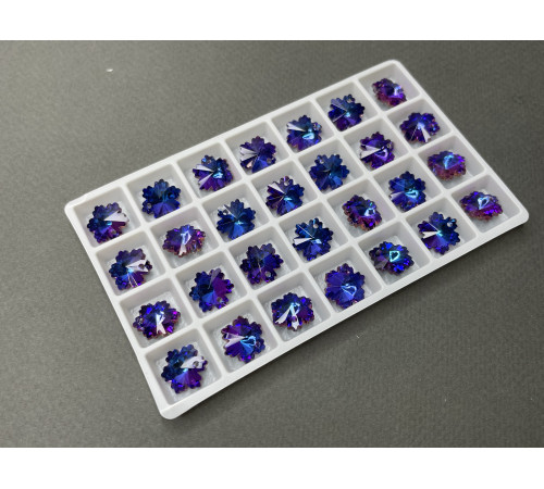 Подвеска Снежинка Crystal Violet Blue  14×14 мм