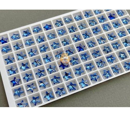 Стразы Звезды Sapphire без оправы 8×8 мм