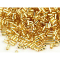 Стеклярус TOHO Bugles TB-01-22 - Silver-Lined Lt. Topaz  3x1,6 mm / 5 г
