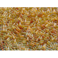Стеклярус TOHO Bugles TB-01-Y301 - HYBRID Natural - Picasso  3x1,6 mm / 5 г