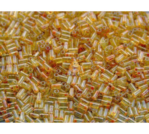 Стеклярус TOHO Bugles TB-01-Y301 - HYBRID Natural - Picasso  3x1,6 mm / 5 г