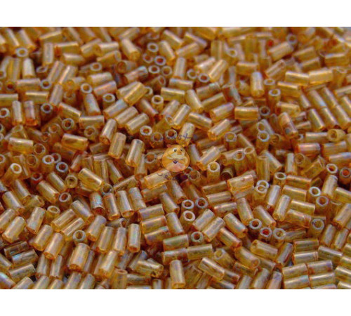 Стеклярус TOHO Bugles TB-01-Y301F - HYBRID Frosted Natural - Picasso  3x1,6 mm / 5 г