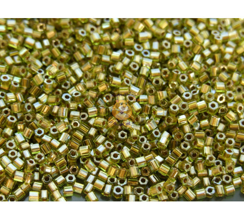 Бисер TOHO Hexagon 11/0 TH-11-991 - Gold Lined Peridot / 5г