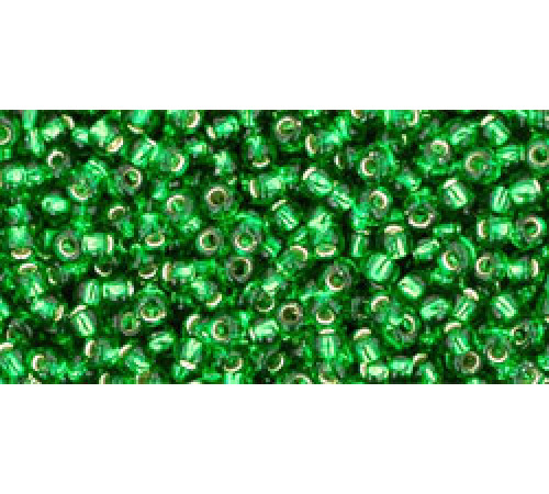 Бисер TOHO Round 11/0 TR-11-27B - Silver Lined Grass Green