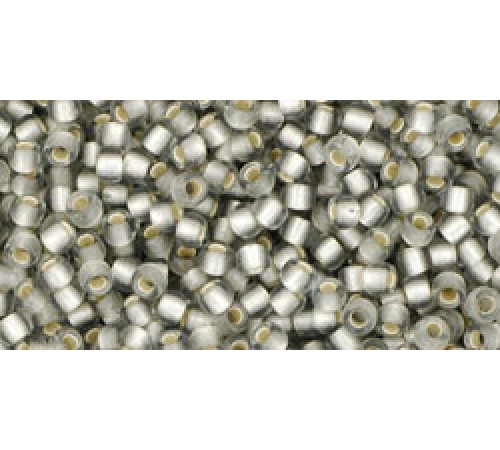 Бисер TOHO Round 11/0 TR-11-29AF - Silver Lined Frosted Black Diamond