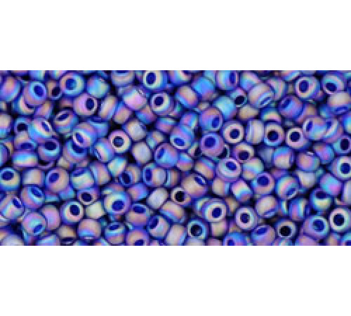 Бисер TOHO Round 11/0 TR-11-87DF - Transparent Rainbow Frosted Cobalt