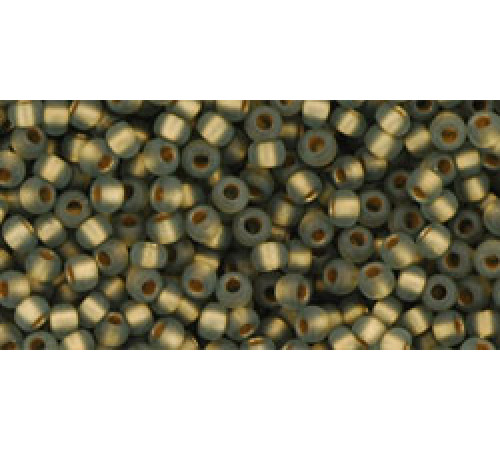 Бисер TOHO Round 11/0 TR-11-999FM - Gold Lined Frosted Black Diamond