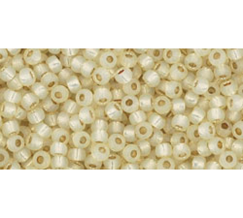 Бисер TOHO Round 11/0 TR-11-PF2109 - PermaFinish Silver Lined Milky Jonquil
