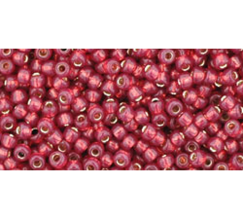Бисер TOHO Round 11/0 TR-11-PF2113 - PermaFinish Silver Lined Milky Pomegranate