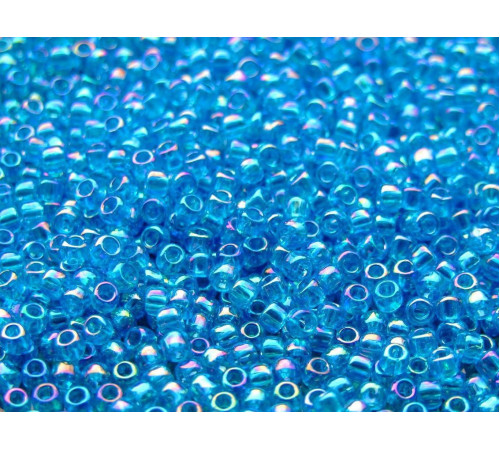 Бисер TOHO Round 11/0 TR-11-163B - Transparent-Rainbow Dk Aqua