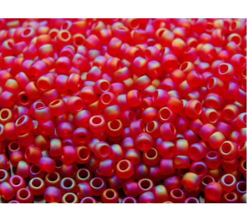 Бисер TOHO Round 11/0 TR-11-165CF - Transparent-Rainbow-Frosted Ruby