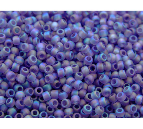 Бисер TOHO Round 11/0 TR-11-166DF - Transparent-Rainbow-Frosted Lt Tanzanite