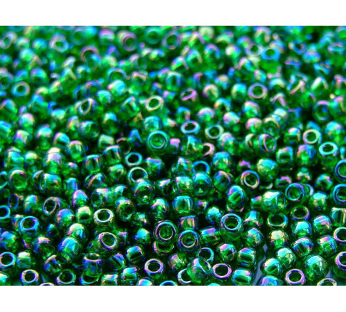 Бисер TOHO Round 11/0 TR-11-167B - Transparent-Rainbow Grass Green