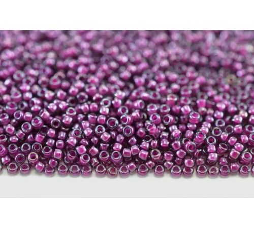 Бисер TOHO Round 15/0 TR-15-1076 - Inside-Color Gray/Magenta-Lined/5гр 