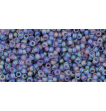 Бисер TOHO Round 15/0 TR-15-166DF - Transparent-Rainbow-Frosted Lt Tanzanite