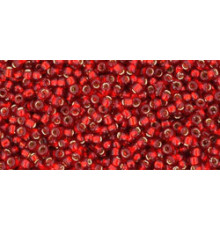 Бисер TOHO Round 15/0 TR-15-25C - Silver-Lined Ruby