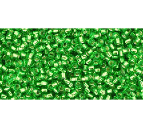 Бисер TOHO Round 15/0 TR-15-27 - Silver-Lined Peridot