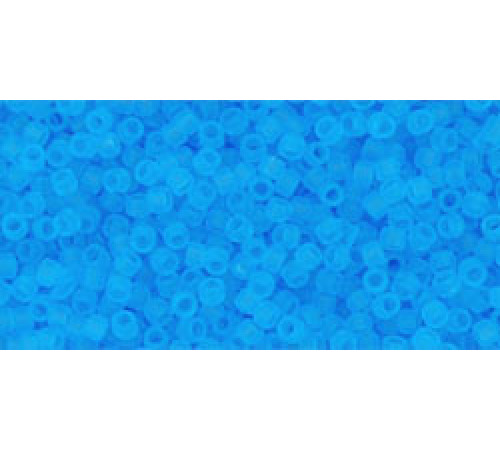 Бисер TOHO Round 15/0 TR-15-3BF - Transparent-Frosted Med Aquamarine