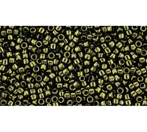 Бисер TOHO Round 15/0 TR-15-422 - Gold-Lustered Dk. Antique Bronze