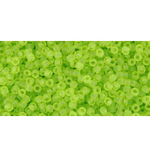 Бисер TOHO Round 15/0 TR-15-4F - Transparent-Frosted Lime Green
