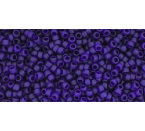 Бисер TOHO Round 15/0 TR-15-8DF - Transparent-Frosted Cobalt