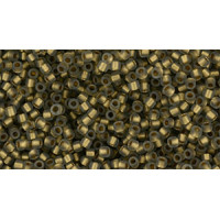 Бисер TOHO Round 15/0 TR-15-999F - Gold-Lined Frosted Black Diamond