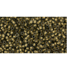 Бисер TOHO Round 15/0 TR-15-999F - Gold-Lined Frosted Black Diamond