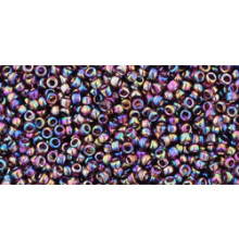Бисер TOHO Round 15/0 TR-15-166C - Transparent-Rainbow Amethyst