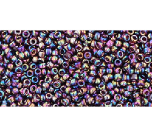 Бисер TOHO Round 15/0 TR-15-166C - Transparent-Rainbow Amethyst