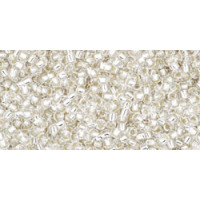Бисер TOHO Round 15/0 TR-15-21 - Silver-Lined Crystal