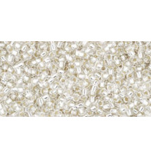 Бисер TOHO Round 15/0 TR-15-21 - Silver-Lined Crystal