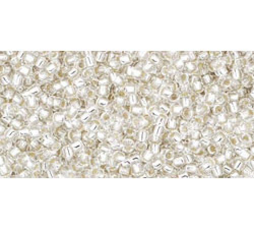 Бисер TOHO Round 15/0 TR-15-21 - Silver-Lined Crystal