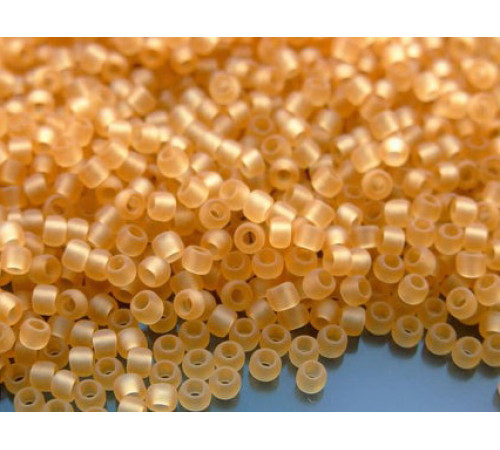 Бисер TOHO Round 15/0 TR-15-2F - Transparent-Frosted Lt Topaz