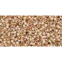 Бисер TOHO Round 15/0 TR-15-994 - Gold-Lined Rainbow Crystal