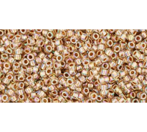 Бисер TOHO Round 15/0 TR-15-994 - Gold-Lined Rainbow Crystal