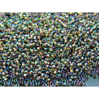 Бисер TOHO Round 15/0 TR-15-999 - Gold-Lined Rainbow Black Diamond