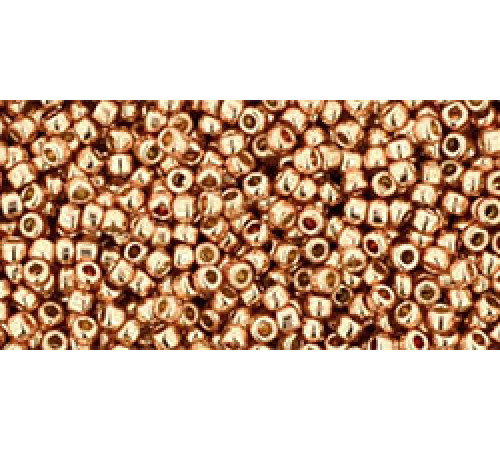Бисер TOHO Round 15/0 TR-15-PF551 - PermaFinish - Galvanized Rose Gold