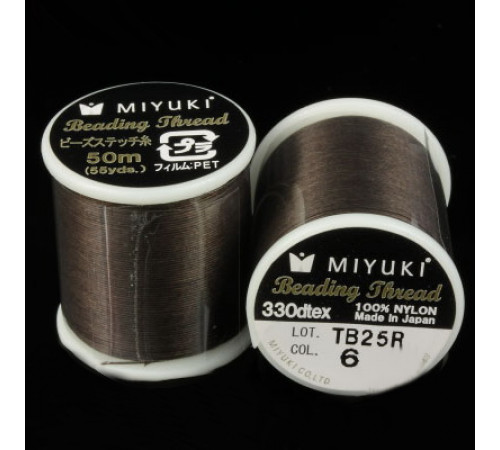 Бисерная нить MIYUKI #06 Коричневый