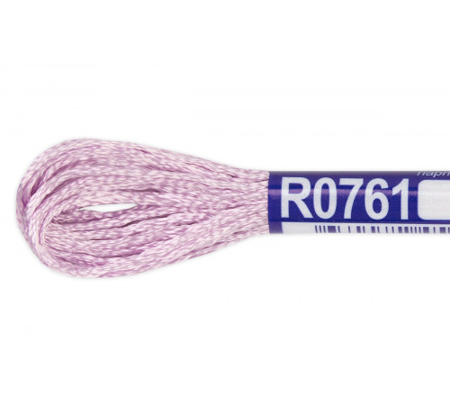 Нитки для вышивания "Gamma" мулине 100% вискоза 8 м R0761 лаванда