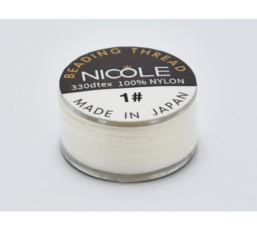 Бисерная нить NICOLE #01 Белый