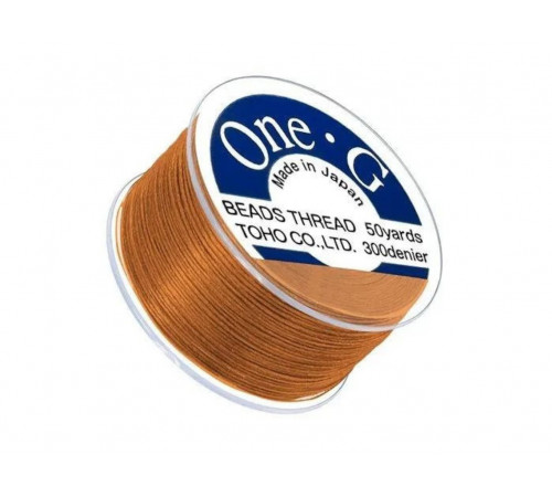 Бисерная нить TOHO One-G #15 Оранжевый /50 ярдов