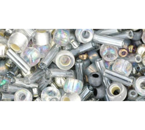Мультимикс бисера TOHO - Tenin- Gray/Gold Mix (TX-01-3211) / 10 г