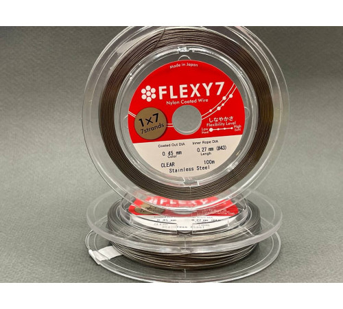 Ювелирный тросик Steel  0.45 мм, 1 метр / FLEXY7 / Япония