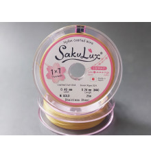 Ювелирный тросик Metal Gold 0.4 мм, 25 метров / Sakulux / Япония