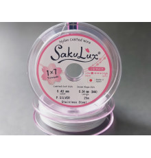 Ювелирный тросик Pearl Silver 0.4 мм, 25 метров / Sakulux / Япония