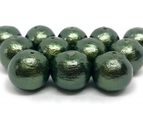 Хлопковый жемчуг Dark Green /круглый